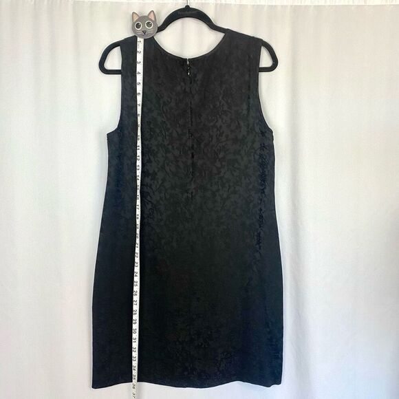 Theory Adraya Jacquard Black Shift Mini Dress Women’s 8 Sleeveless Designer Time - Picture 9 of 14